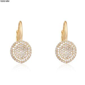 Drape Diamond 14K (or 18k upon request) Yellow Gold Drop Earrings